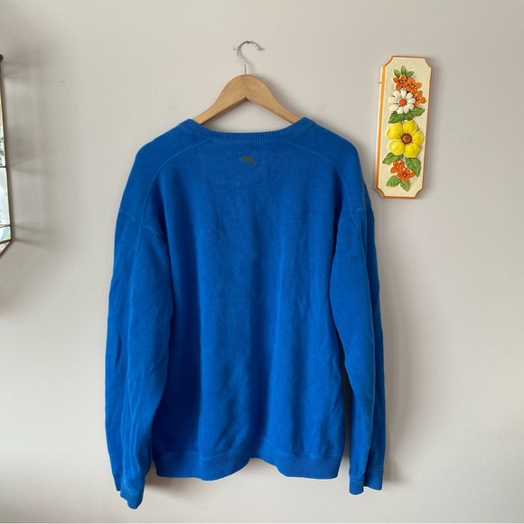 Tommy Bahama Blue and Green Crewneck Sweater - Picture 6 of 9